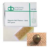 Ohrdauerkugel - Magnetic Ball Plasters, VERGOLDET ! (100 Stk.)