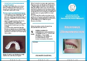 Patienten-Flyer, DAA - Bruxismus  Zähneknirschen - 50 Stk.