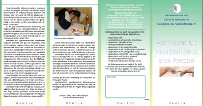 Patienten-Flyer, Akupunktur zur Heilung der Psyche - 50 Stk.